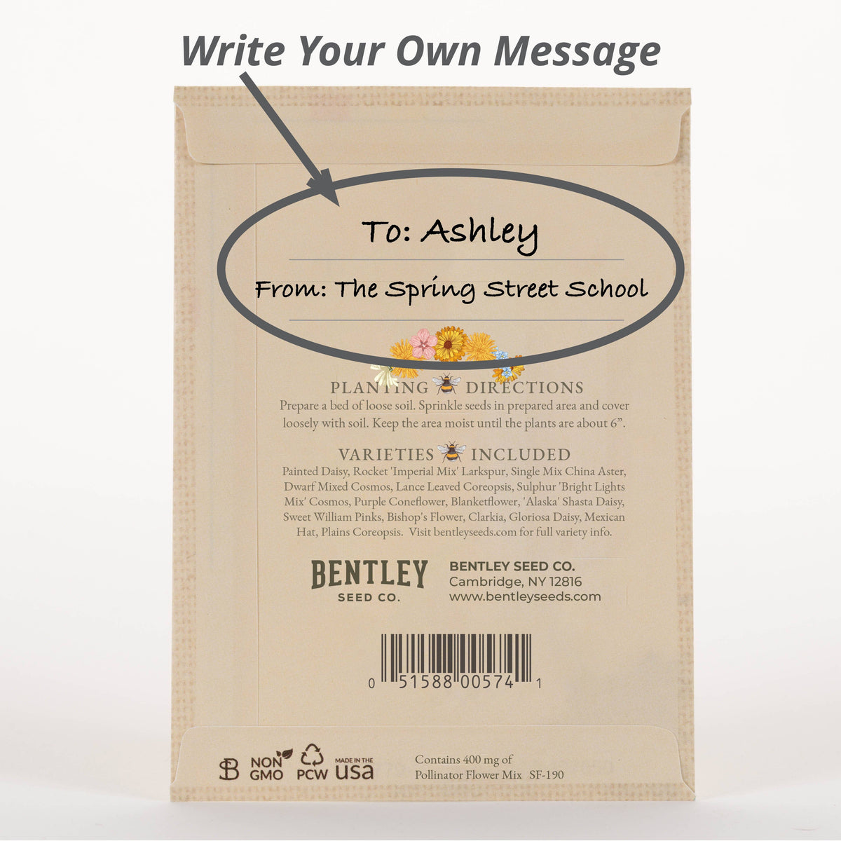 Bee Kind - Pollinator Wildflower Mix Seed Packets