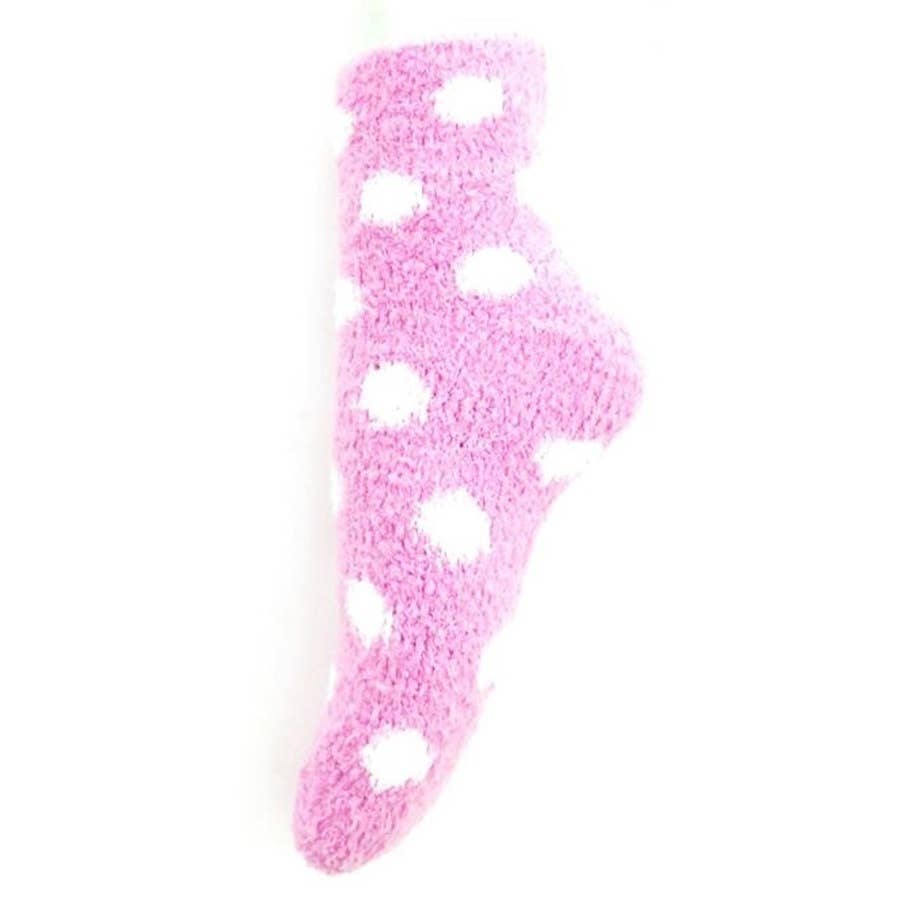 Assorted Color Polka Dot Fuzzy Socks