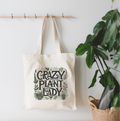Crazy Plant Lady Small Canvas Tote Bag