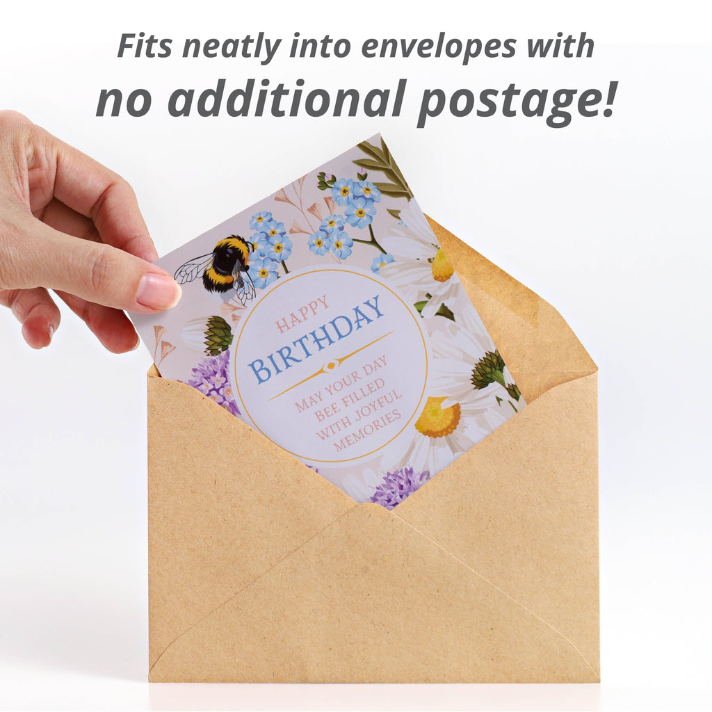 Happy Birthday - Bee - Forget Me Not Seed Packets