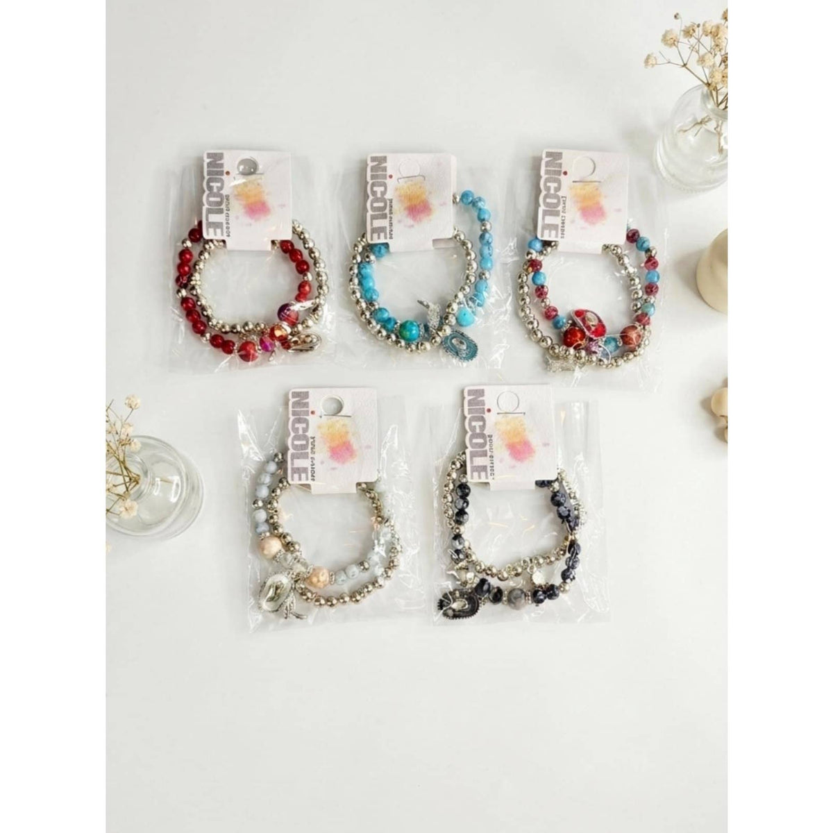2pc Set Cowboy Hat Stretch Bracelets