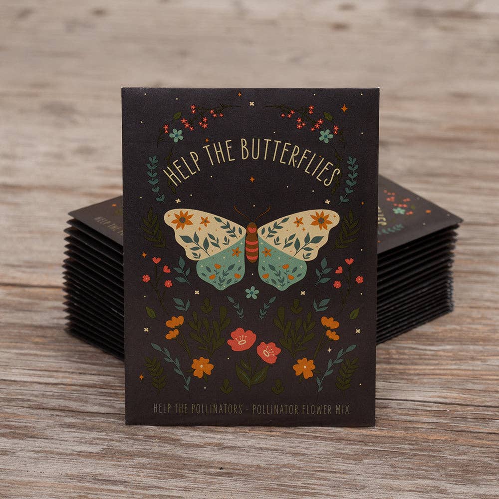 Help Butterflies Help Pollinators - Pollinator Wildflower Seed Packets