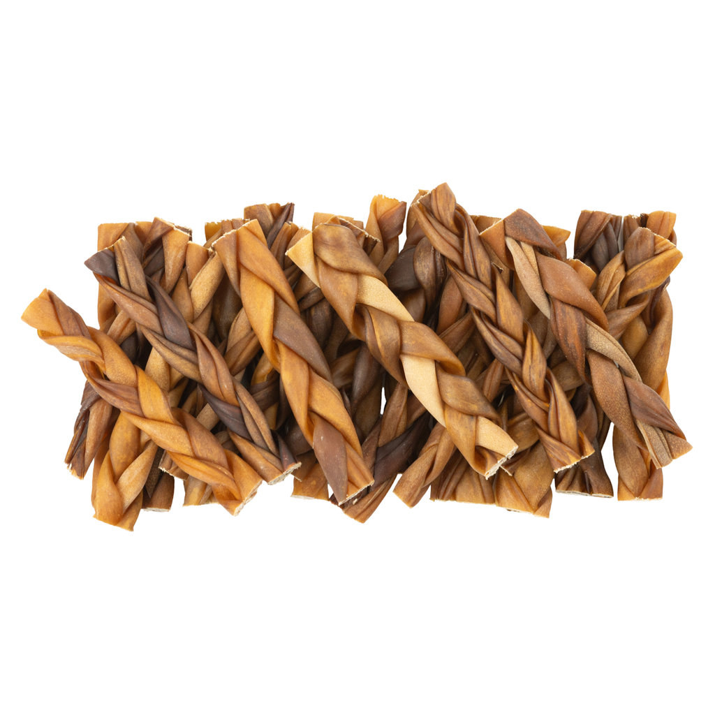 Braided Collagen Stick Dog Treats - 6" Standard (25/Bag)