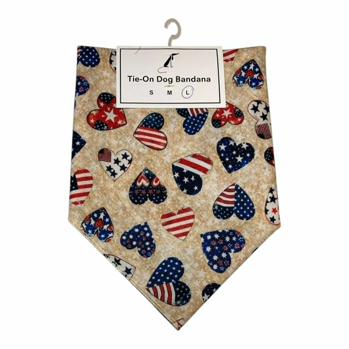 Patriotic Tie-On Dog Bandanas Retail-Ready