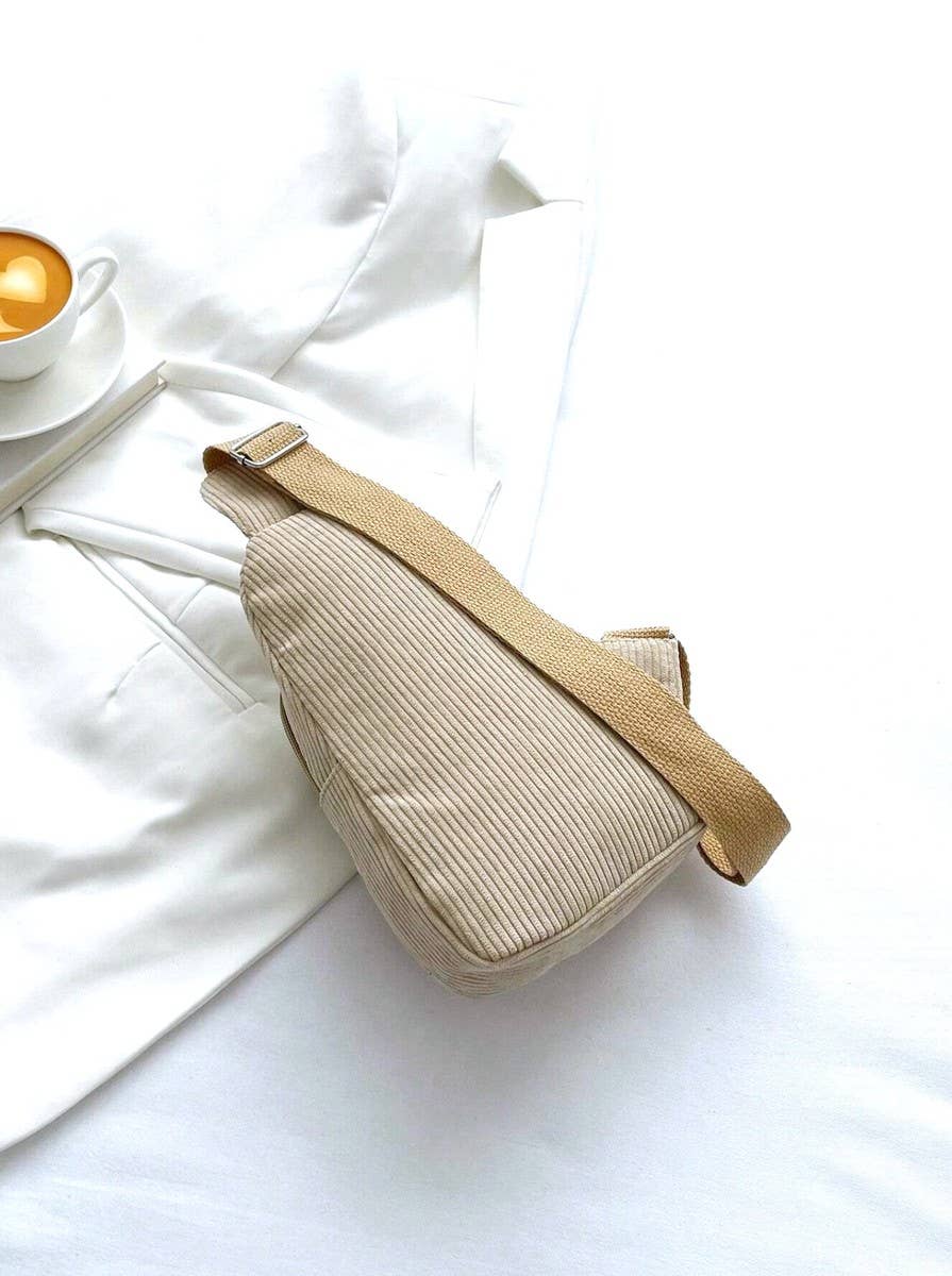 SI-26466 Corduroy Vintage crossbody Sling Bag Zenana Consgt.