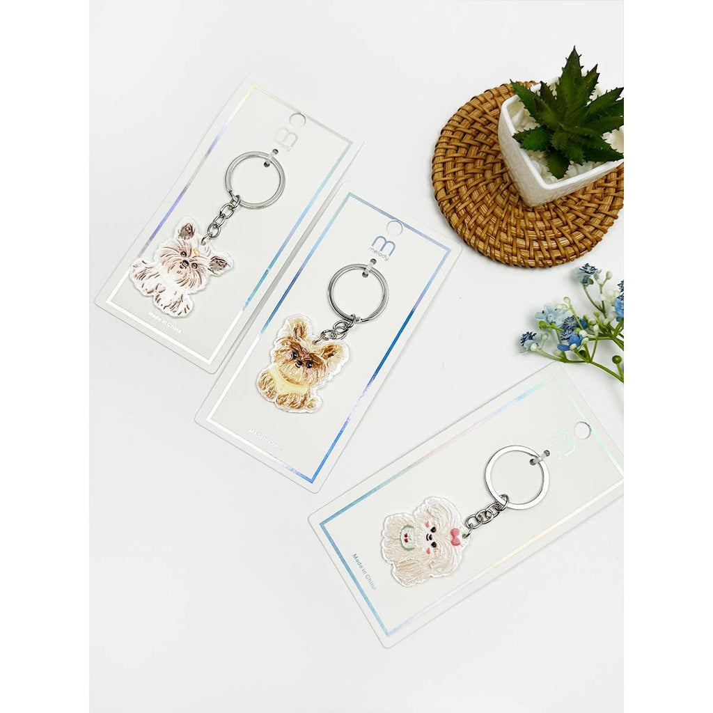 Adorable Puppy Sketch Keychain