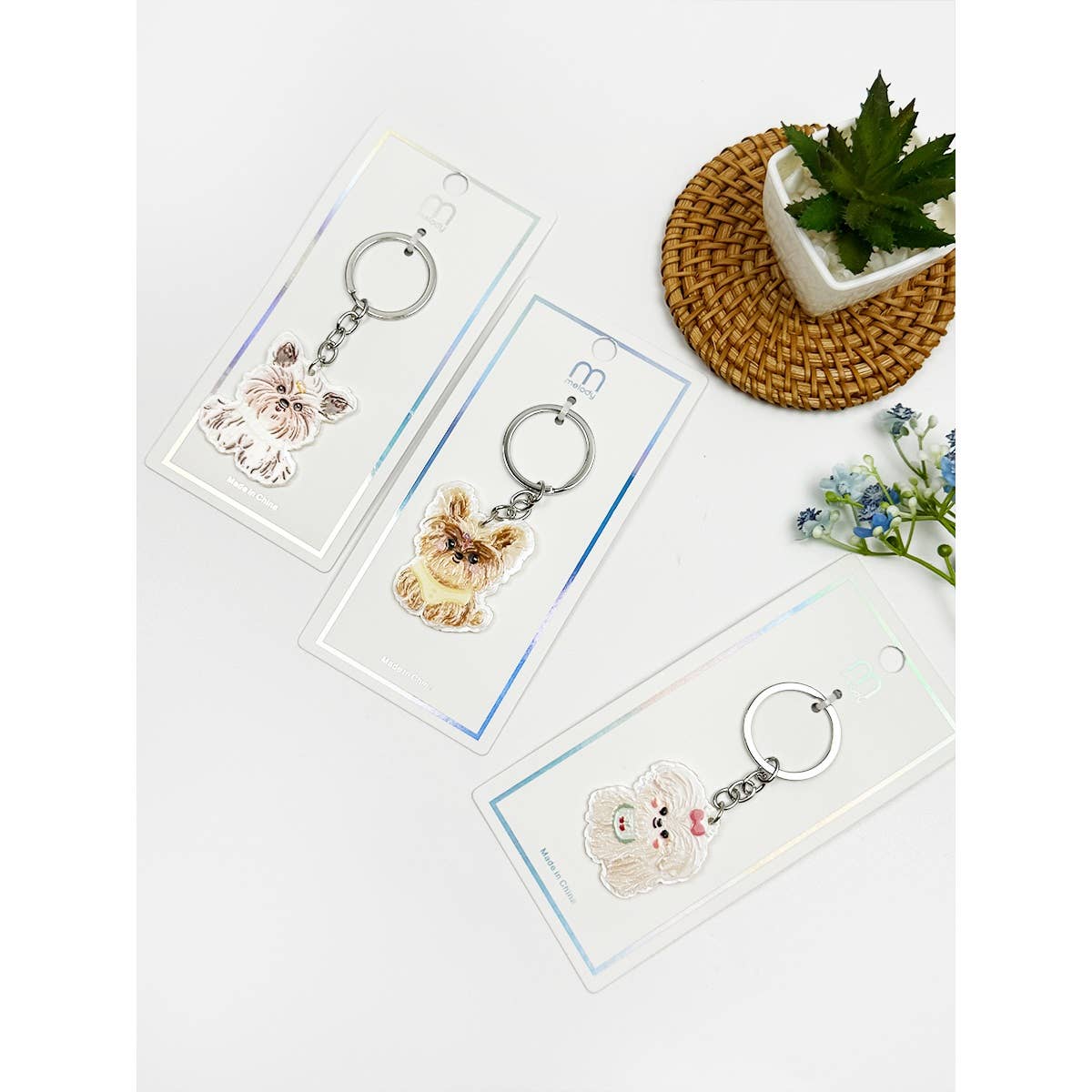 Adorable Puppy Sketch Keychain