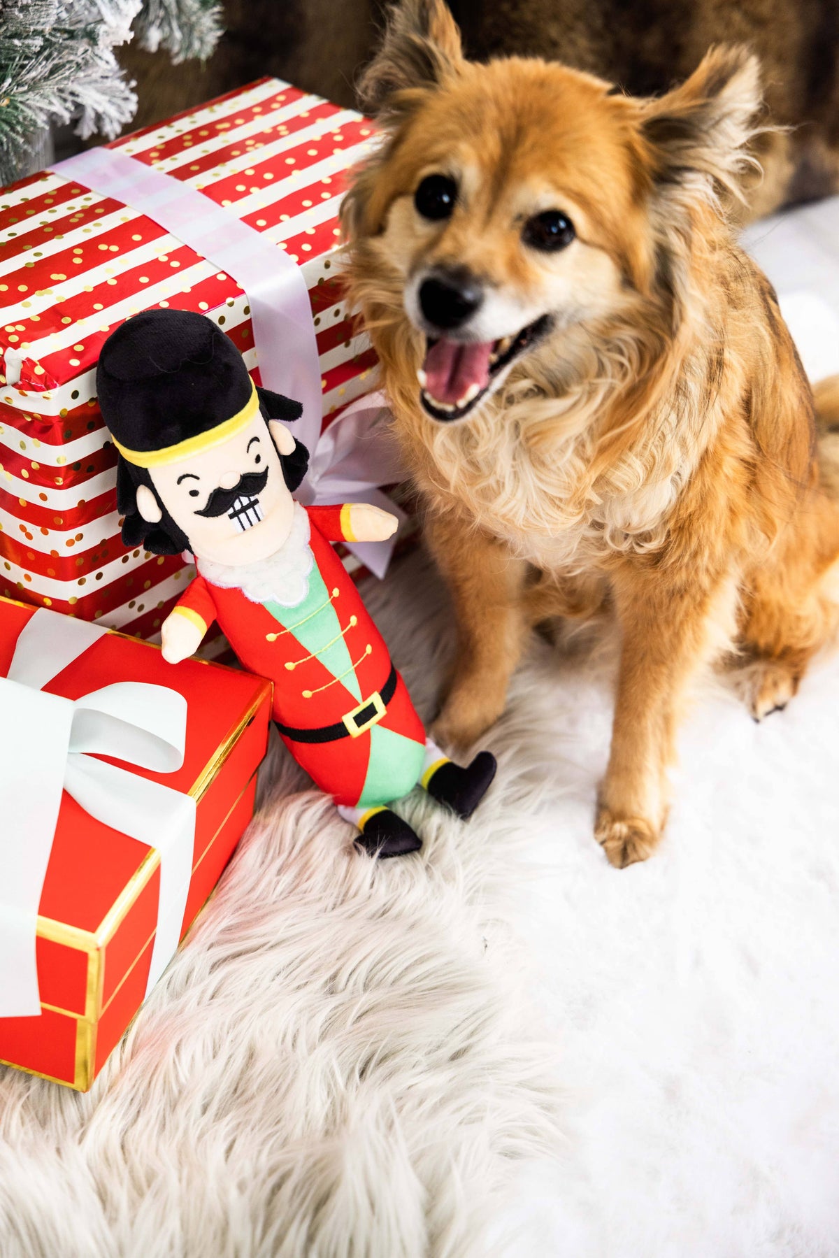 Plush Dog Toy, Muttcracker, Christmas & Holiday Gift