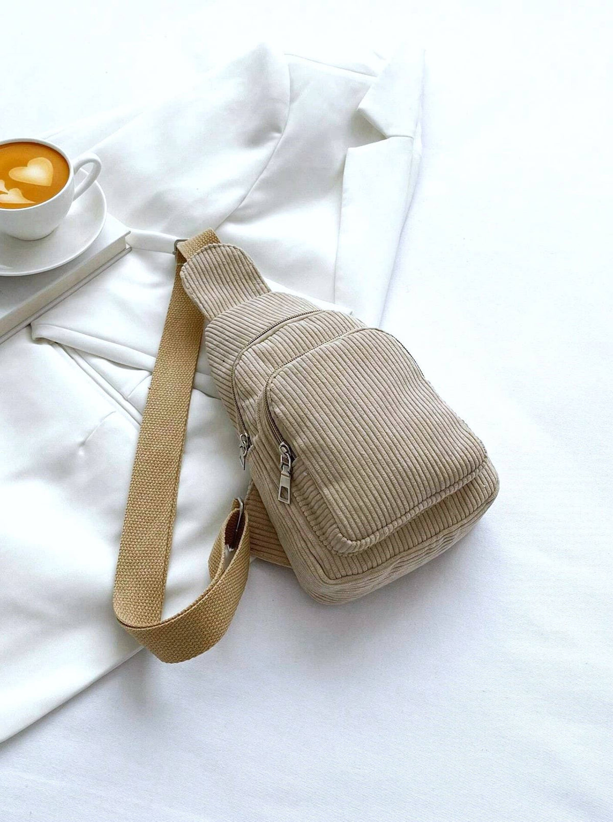 SI-26466 Corduroy Vintage crossbody Sling Bag Zenana Consgt.