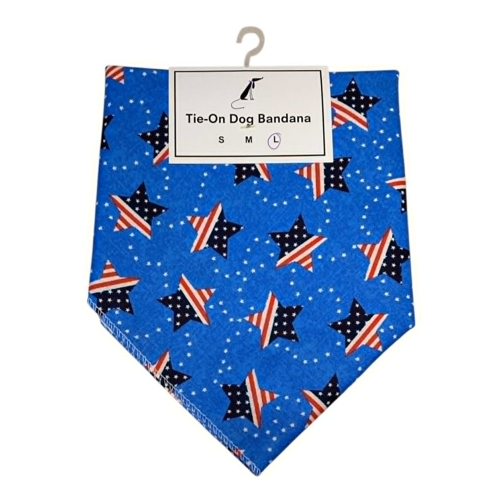 Patriotic Tie-On Dog Bandanas Retail-Ready