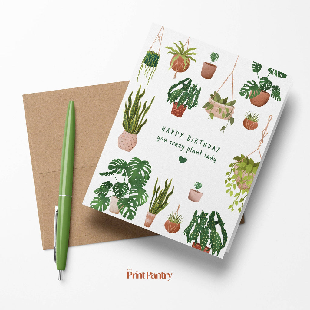 Crazy Plant Lady Birthday Card