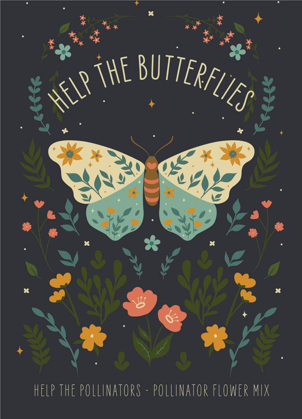 Help Butterflies Help Pollinators - Pollinator Wildflower Seed Packets