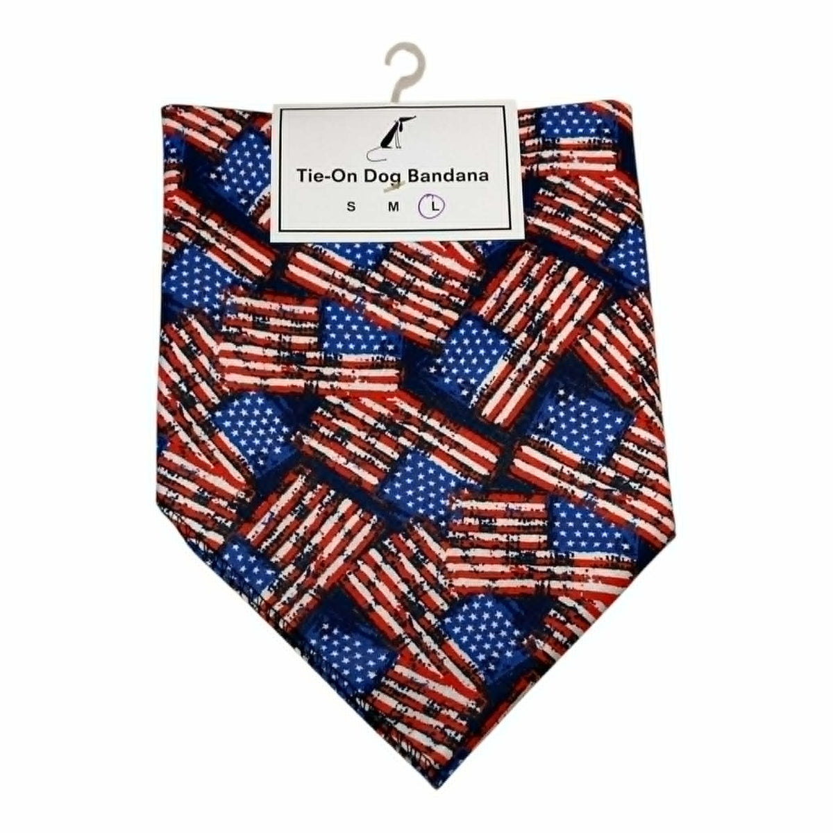 Patriotic Tie-On Dog Bandanas Retail-Ready