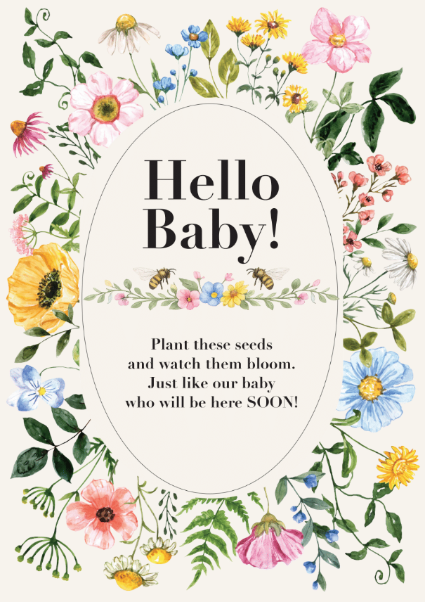 Hello Baby Blooms - Wildflower Seed Packets