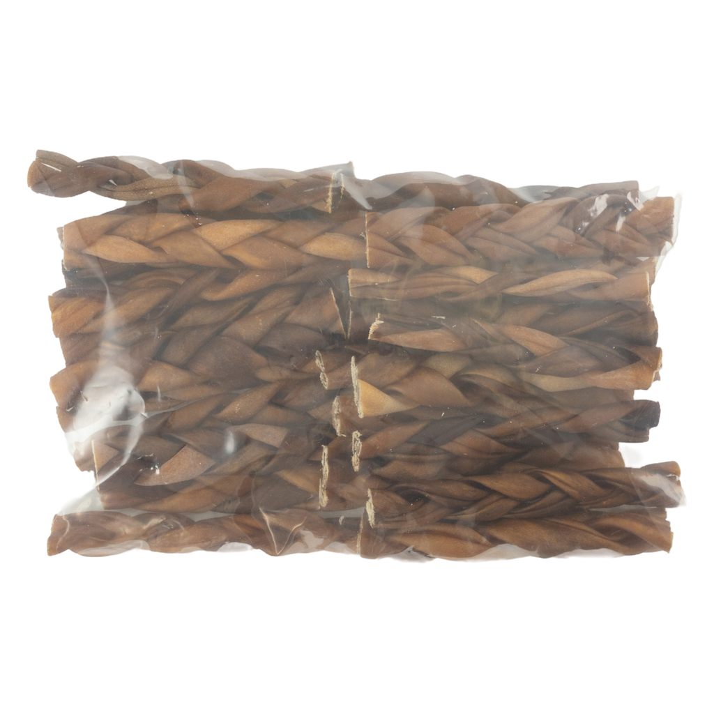 Braided Collagen Stick Dog Treats - 6" Standard (25/Bag)