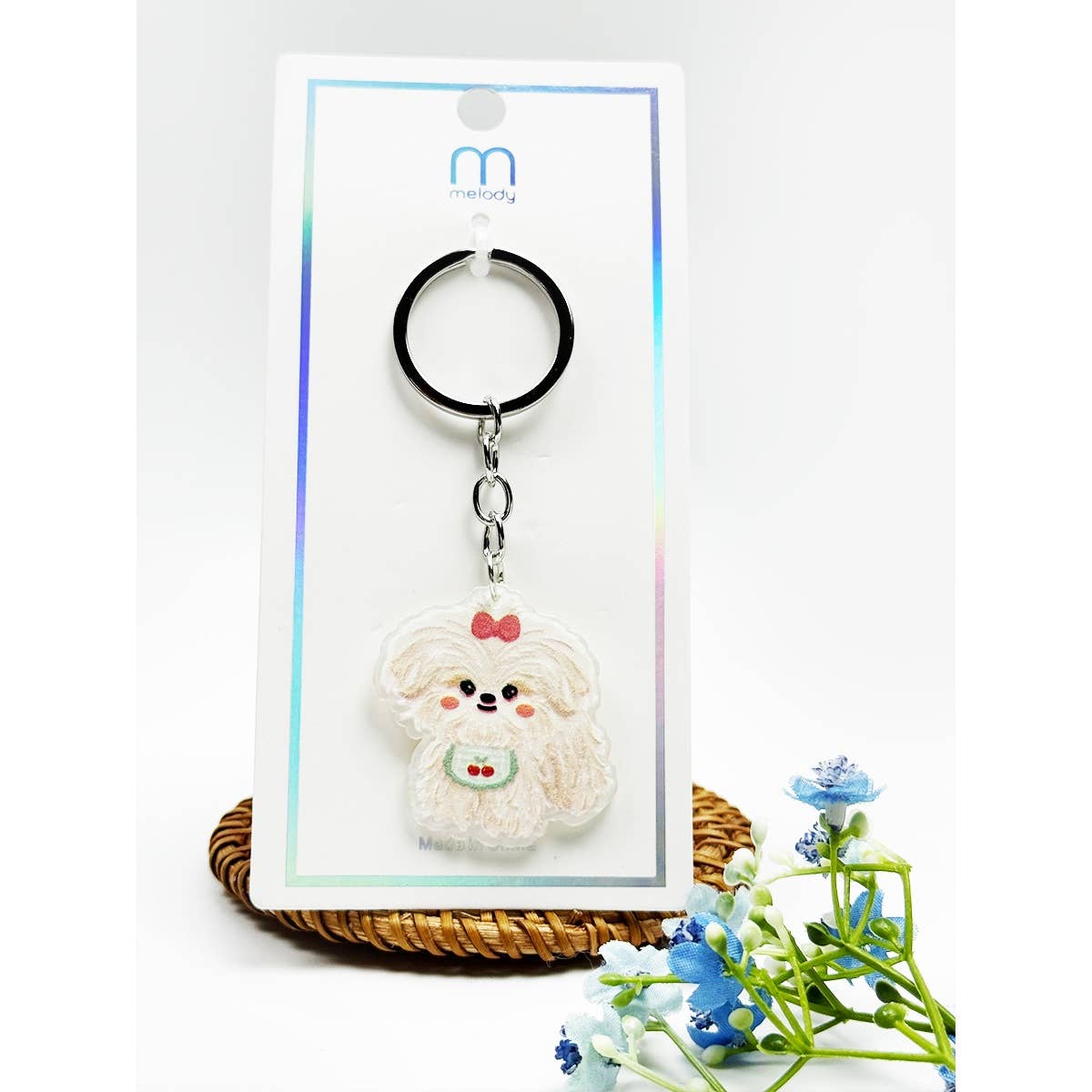 Adorable Puppy Sketch Keychain