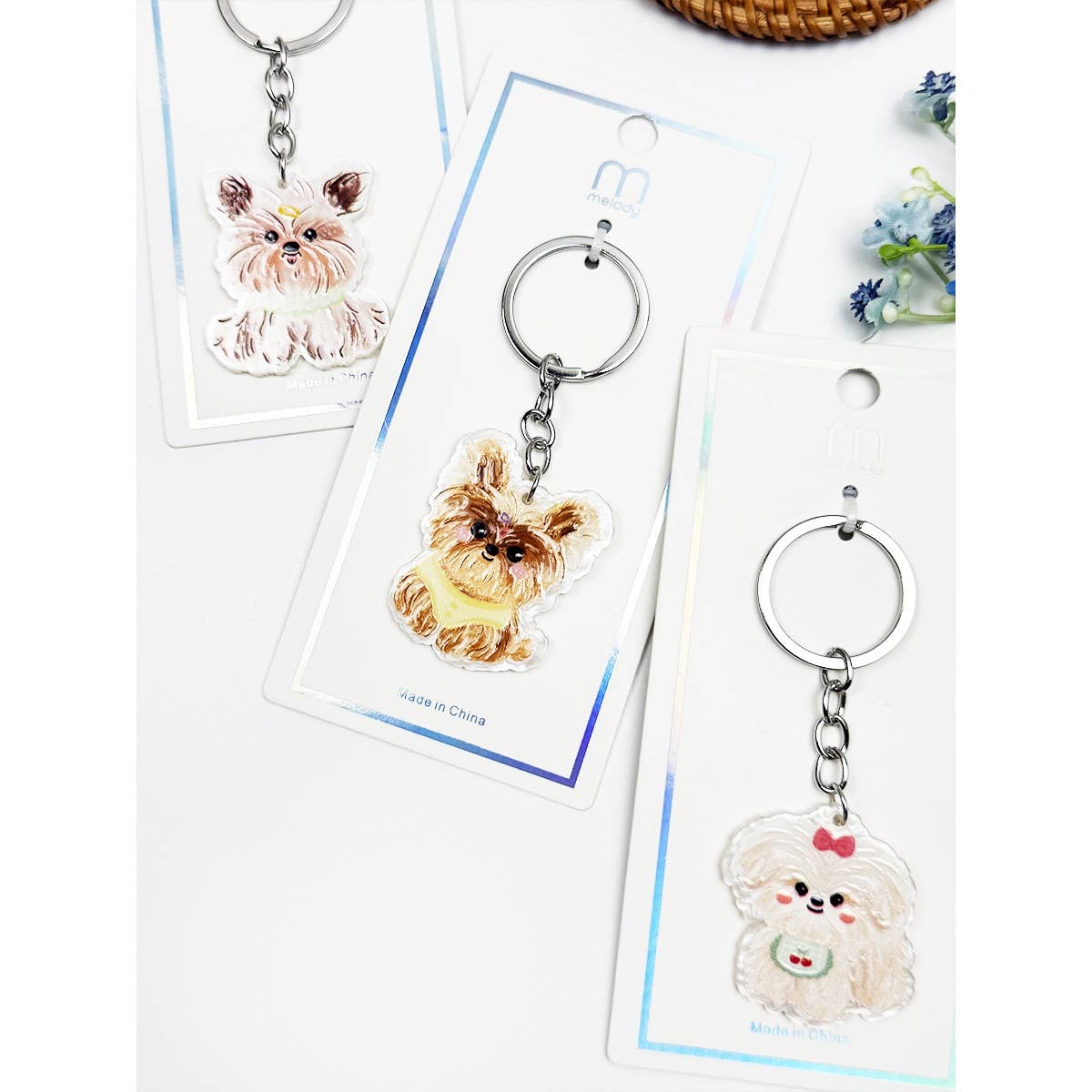 Adorable Puppy Sketch Keychain