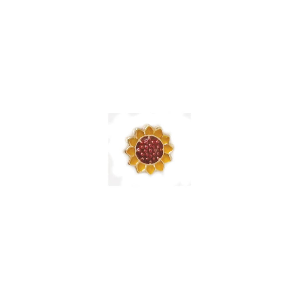 Sunflowers Fine Art Card Gold Post Earrings