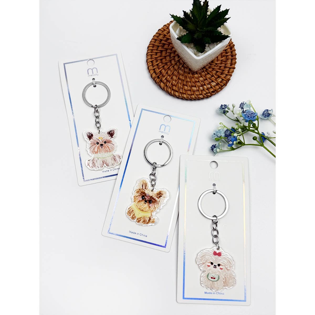 Adorable Puppy Sketch Keychain