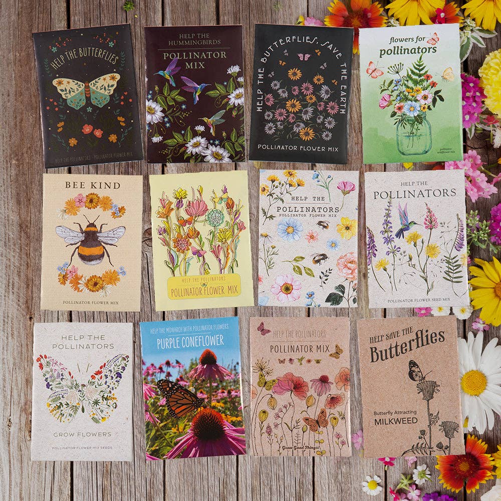 Help Butterflies Help Pollinators - Pollinator Wildflower Seed Packets