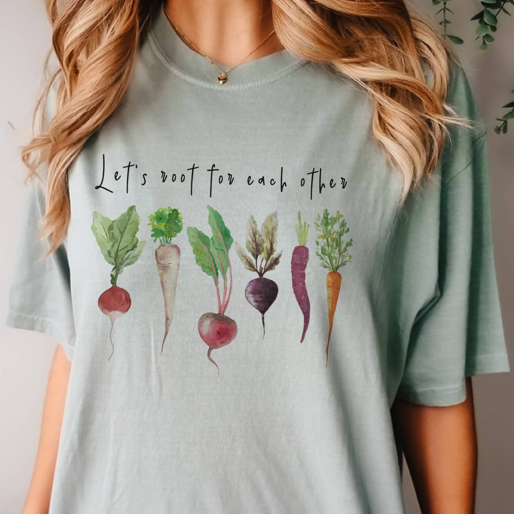 Lets Root Gardening Farmers Market Vegetable Graphic Tee