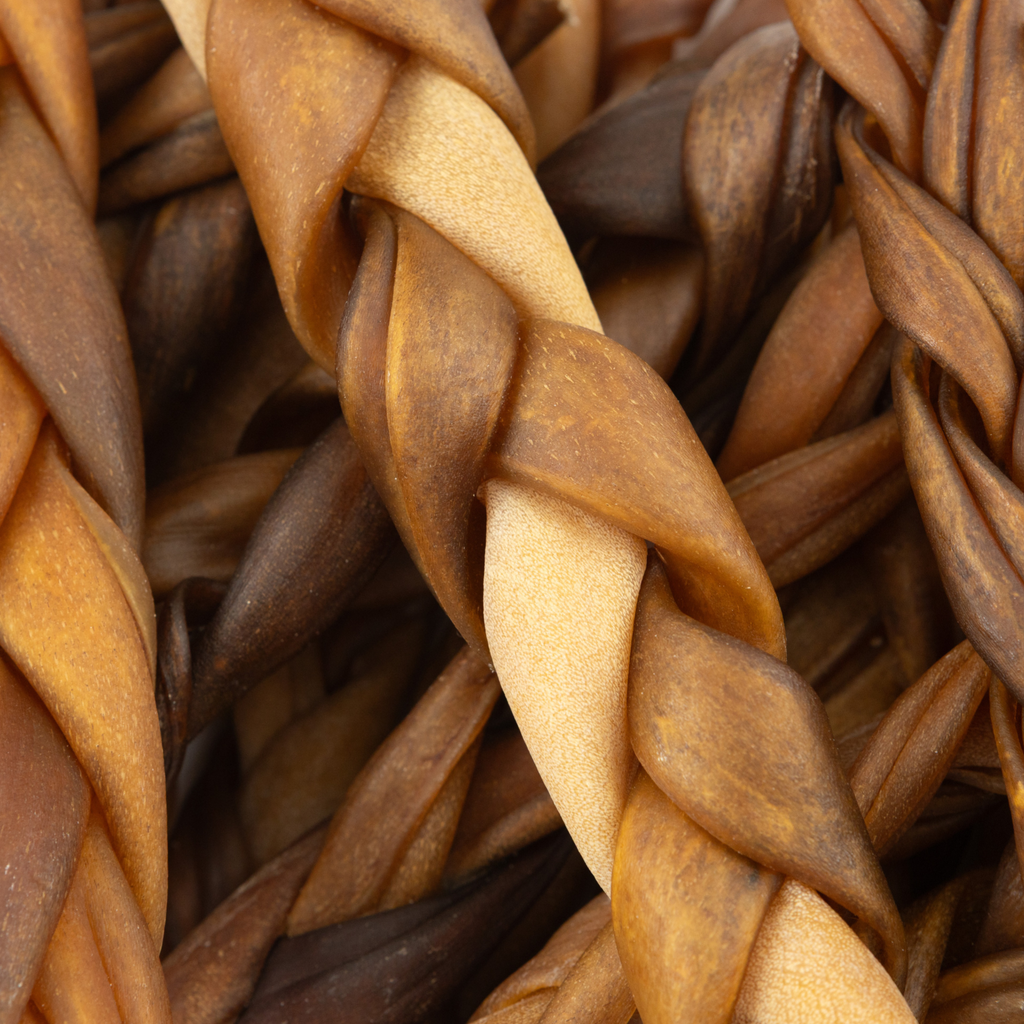 Braided Collagen Stick Dog Treats - 6" Standard (25/Bag)